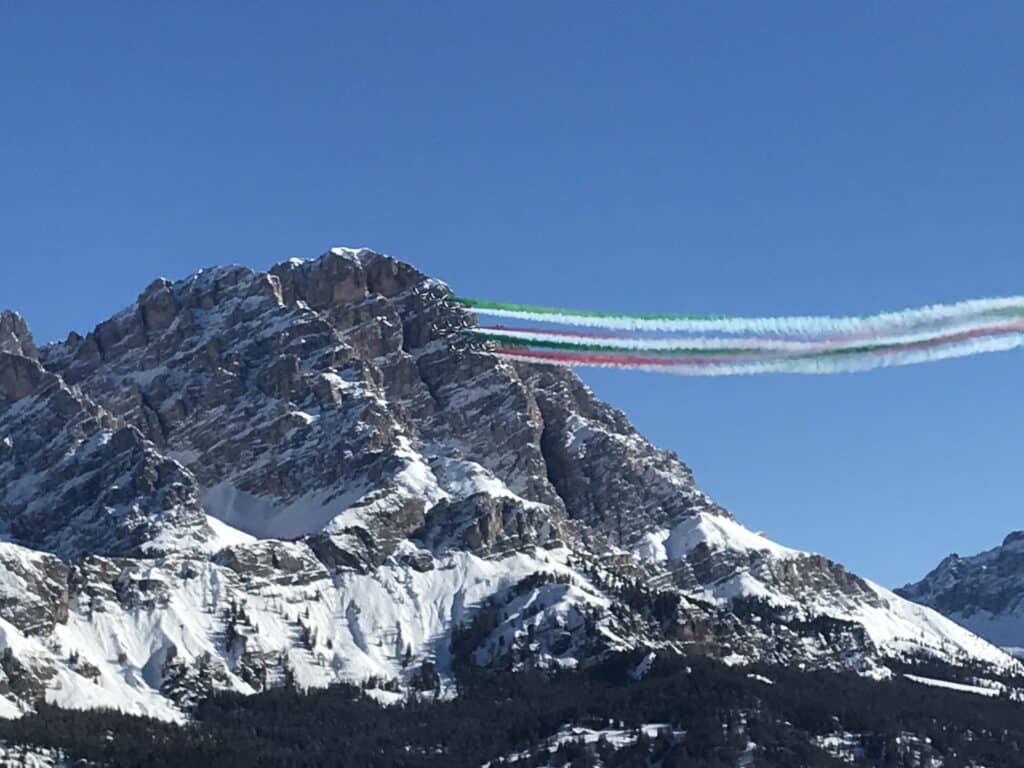 Frecce Tricolori Tricolore sulle Dolomiti