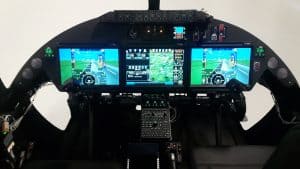 AW609 cockpit simulator