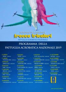 CALENDARIO AIRSHOW FRECCE TRICOLORI 2019