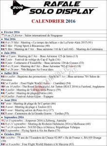 CALENDRIER 2016