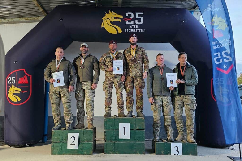 Premiazione Team italiano - Sniper Competition