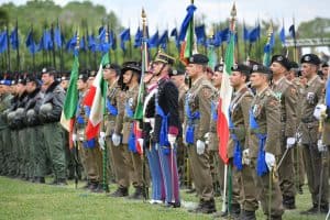 Le Bandiere di Guerra schierate