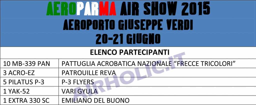 PARTECIPANTI AEROPARMA AIR SHOW 2015